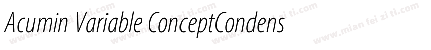 Acumin Variable ConceptCondensed Bl字体转换